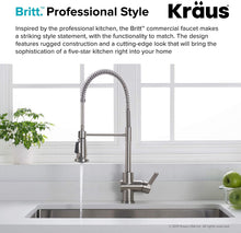 Load image into Gallery viewer, Kraus Britt Commercial Style Kitchen Purita Water Filter Faucet Combo
