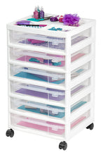 Load image into Gallery viewer, IRIS USA, Inc. 150815 IRIS 6-Case Scrapbook Cart, Black White