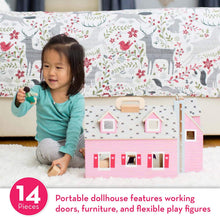 Load image into Gallery viewer, Melissa &amp; Doug Fold and Go Wooden Dollhouse