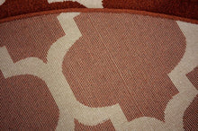 Load image into Gallery viewer, Unique Loom Trellis Collection Moroccan Lattice Red Round Rug (6' 0 x 6' 0)