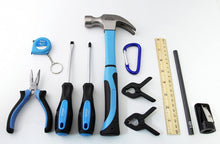 Load image into Gallery viewer, Apollo Tools DT4936 14 Piece Children&#39;s First Tool Kit with Real Hand Tools and Safety Goggles, Play-Work Hat and Reflecting Vest - All in a Convenient Storage Bag