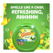 Load image into Gallery viewer, Gain Flings Liquid Laundry Detergent, Original Scent, 42 Count, HE Compatible