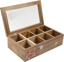 Load image into Gallery viewer, The Pioneer Woman Vintage Floral 8-Compartment Spice/Tea Box