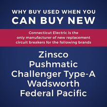 Load image into Gallery viewer, New UBIZ Amp Zinsco RC Replacement Circuit Breaker