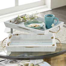 Load image into Gallery viewer, Deco 79 Wood Tray, 18 by 15-Inch, Natural, Set of 2