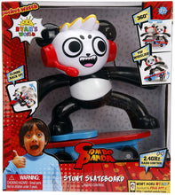 Load image into Gallery viewer, Jada Toys Ryan’S World Toy Review Combo Panda Wheely Popping Stunt Skateboard RC, Remote Control Vehicle 2.4 Ghz