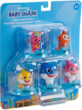 Load image into Gallery viewer, WowWee Pinkfong Baby Shark Official 5-Figure Pack - Baby Shark and Friends