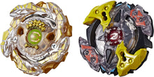 Load image into Gallery viewer, BEYBLADE Burst Turbo Slingshock Dual Pack Galaxy Zeutron Z4, Gold-X BETROMOTH B4, Multicolor