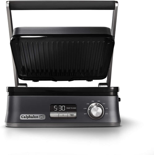 Calphalon Even Sear Indoor Electric Grill, Multi, Dark Stainless Steel