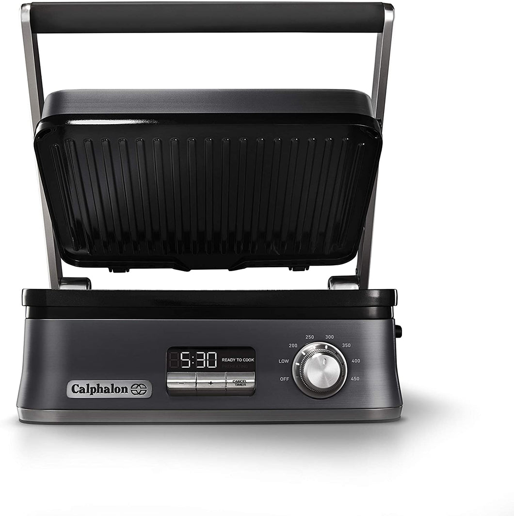 Calphalon Even Sear Indoor Electric Grill, Multi, Dark Stainless Steel