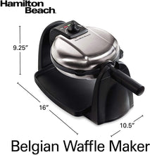 Load image into Gallery viewer, Hamilton Beach Flip Belgian Waffle Maker with Non-Stick Copper Ceramic Removable Plates