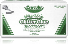 Load image into Gallery viewer, Crayola Glitter Glue Bulk, 20 Count Classpack, Washable Craft Glue, 5 Assorted Colors