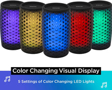 Load image into Gallery viewer, iHome Smart Bluetooth Speaker - with Alexa Built-in and Color Changing LED Lights - Perfect Portable Audio Device for Parties, Outdoors, and Other Events