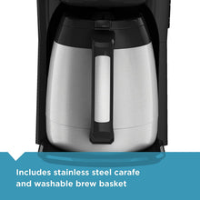 Load image into Gallery viewer, BLACK+DECKER 12-Cup Thermal Coffeemaker, Black/Silver, CM2035B
