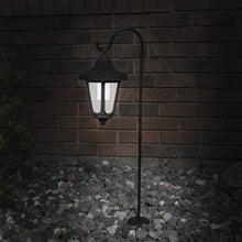 Load image into Gallery viewer, Pure Garden Solar Powered Lights-Set of 2, 32” Hanging Coach Lanterns with 2 Shepherd Hooks-LED Outdoor Lighting for Gardens, Pathways, and Patio
