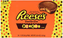 Load image into Gallery viewer, REESE'S Peanut Butter Cups, Chocolate Candy stuffed with REESE'S Pieces (Pack of 24)