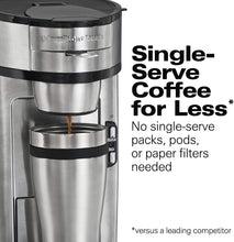 Load image into Gallery viewer, Hamilton Beach Scoop Single Serve Coffee Maker, Fast Brewing, Stainless Steel (49981A)