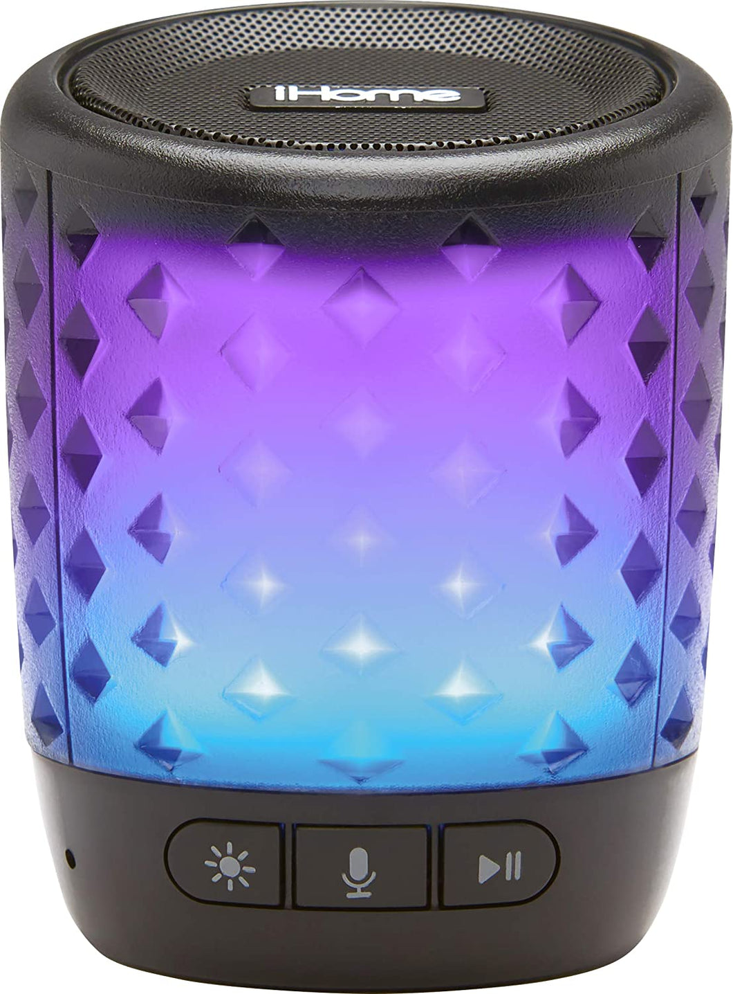 iHome Color Changing Rechargeable Bluetooth Speaker - with Siri,Google Assistant & Melody Voice Control