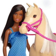 Load image into Gallery viewer, Barbie Doll, Brunette, and Horse