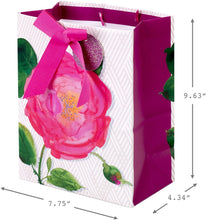 Load image into Gallery viewer, Hallmark Medium Gift Bag with Tissue Paper for Birthdays, Bridal Showers, Weddings or Any Occasion (Pink Rose)