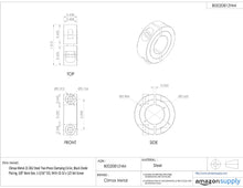 Load image into Gallery viewer, Climax Metal 2C-062 Steel Two-Piece Clamping Collar, Black Oxide Plating, 5/8&quot; Bore Size, 1-5/16&quot; OD, with 10-32 x 1/2 Set Screw