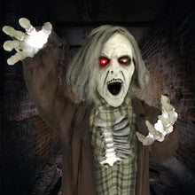 Load image into Gallery viewer, Haunted Hill Farm HHZOMB-1FLSA Life-Size Animatronic Zombie, Color 1