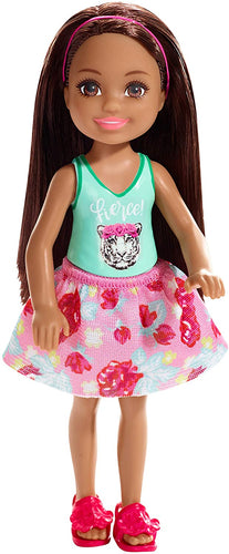 Barbie Club Chelsea Doll, 6-inch Brunette with Fierce Tiger Graphic