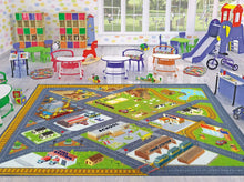 Load image into Gallery viewer, KC CUBS Playtime Collection Country Farm Road Map with Construction Site Educational Learning Area Rug Carpet for Kids and Children Bedroom and Playroom