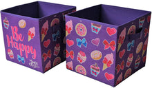 Load image into Gallery viewer, Idea Nuova, Inc. Nickelodeon JoJo Siwa Soft Collapsible Storage Cubes (Set of 2)
