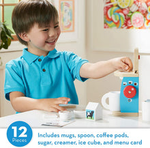 Load image into Gallery viewer, Melissa &amp; Doug 11-Piece Brew and Serve Wooden Coffee Maker Set - Play Kitchen Accessories
