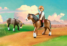 Load image into Gallery viewer, PLAYMOBIL® Spirit Riding Free Lucky's Dad with Covered Wagon Toy