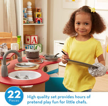 Load image into Gallery viewer, Melissa &amp; Doug 22-Piece Play Kitchen Accessories Set - Utensils, Pot, Pans, and More
