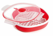 Load image into Gallery viewer, Snips Microwave Cookware Steamer, 67.6 Oz./8.45 Cups, Red
