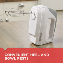 Load image into Gallery viewer, BLACK+DECKER Lightweight Hand Mixer, White, MX1500W