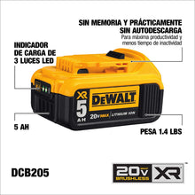 Load image into Gallery viewer, DEWALT 20V MAX XR Battery, Lithium Ion, 5.0Ah (DCB205)