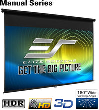Load image into Gallery viewer, Elite Screens Manual Series, 100-INCH 4:3, Pull Down Manual Projector Screen with AUTO Lock,