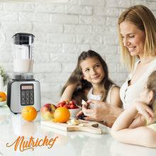 Load image into Gallery viewer, Digital Electric Kitchen Countertop Blender - Professional 1.7 Liter Capacity Home Food Processor Compact Blender for Shakes and Smoothies w/ Pulse Blend, Timer, Adjustable Speed - NutriChef NCBL1700