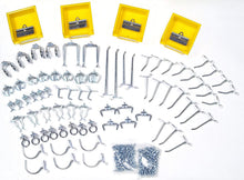 Load image into Gallery viewer, Triton Products 76983 DuraHook Kit Zinc Plated Steel Hook and Bin Assortment for DuraBoard 1/8-Inch and 1/4-Inch Pegboard, 83-Piece