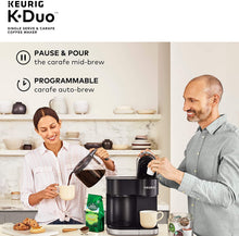 Load image into Gallery viewer, Keurig K-Duo Coffee Maker, Single Serve and 12-Cup Carafe Drip Coffee Brewer, Compatible with K-Cup Pods and Ground Coffee, Black