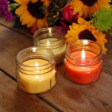 Load image into Gallery viewer, Citronella Scented Candles in 3oz Glass Mason Jars (6 Count)