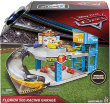 Load image into Gallery viewer, Disney Pixar Cars Florida 500 Racing Garage, Favorite movie location play set!