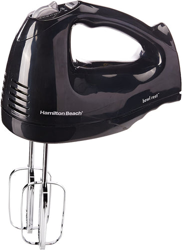 Hamilton Beach Hand Mixer with Snap-on Case, Black