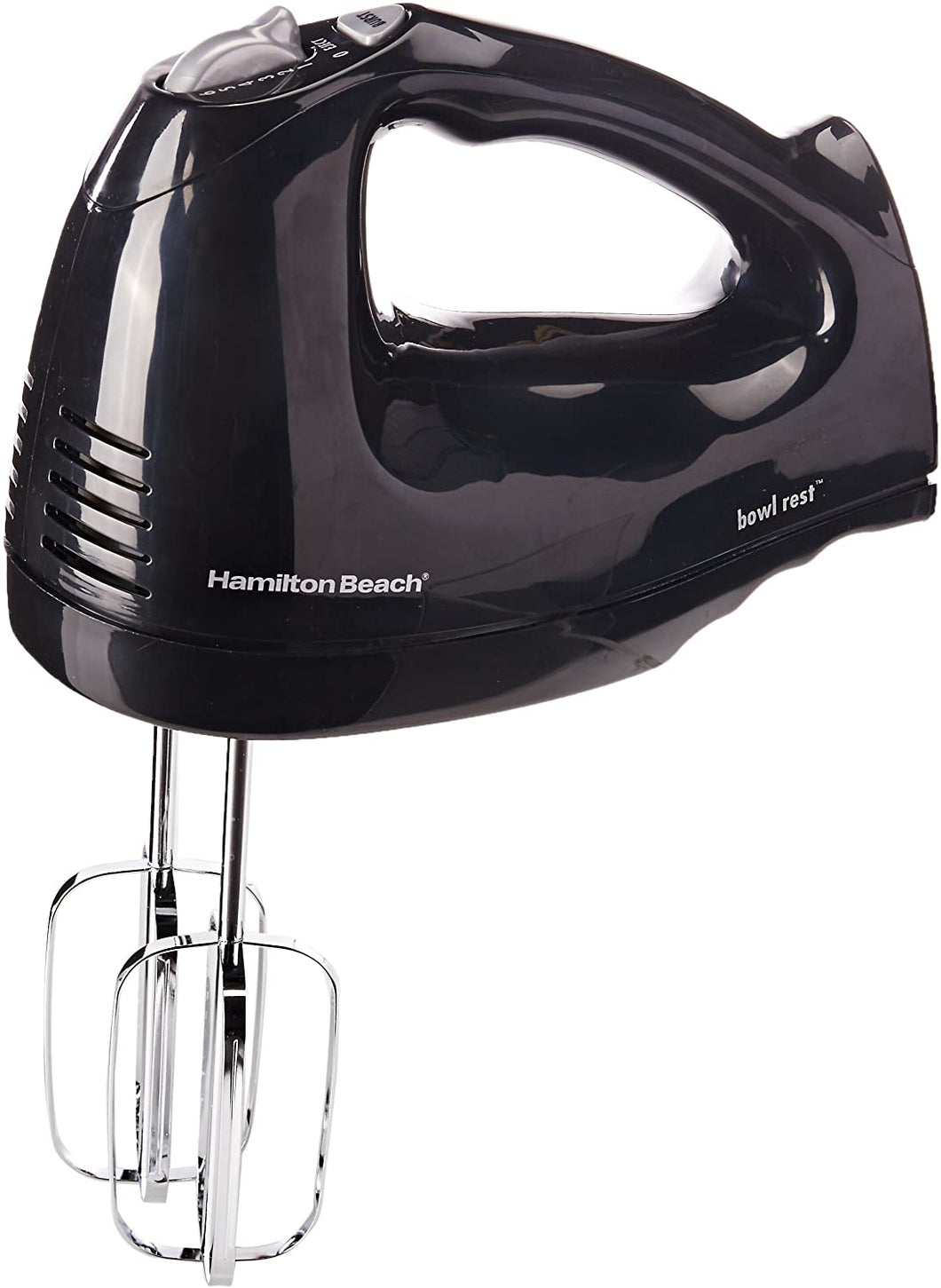 Hamilton Beach Hand Mixer with Snap-on Case, Black