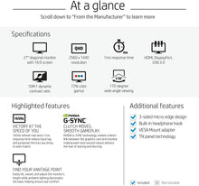 Load image into Gallery viewer, OMEN by HP 32-inch QHD Display