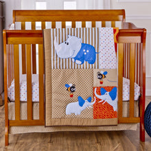 Load image into Gallery viewer, Dream On Me 3 Piece Reversible Portable Crib Set, Jungle Babies