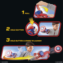 Load image into Gallery viewer, Avengers NERF Power Moves Marvel Captain America Shield Sling NERF Disc-Launching Toy for Kids Roleplay, Toys for Kids Ages 5 and Up