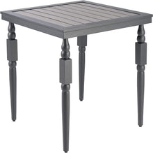 Load image into Gallery viewer, Numark Weather-Resistant Woodgrain Styled 3-Piece Metal Patio Furniture Bistro Table Set