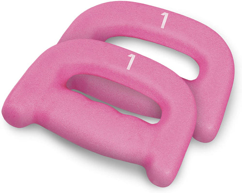 CAP Barbell D-Shaped Neoprene Grip Weights, Walking Dumbbells, Hand-Hold Weights, Jogging, Light Workout, Aerobics Weights, Sold by Pair