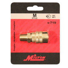Load image into Gallery viewer, Milton S-719 3/8" MNPT M Style Coupler