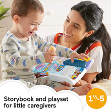 Load image into Gallery viewer, Fisher-Price Little People Baby&#39;s Day Story Set, 2 in 1 book and playset with baby figure for toddlers and preschool kids